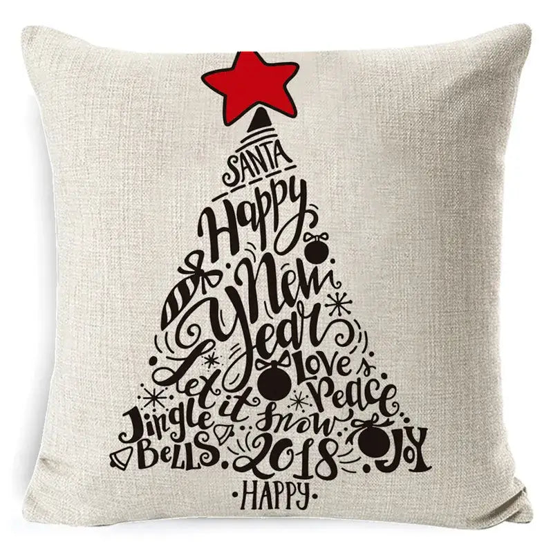 Elk Print Linen Pillowcase