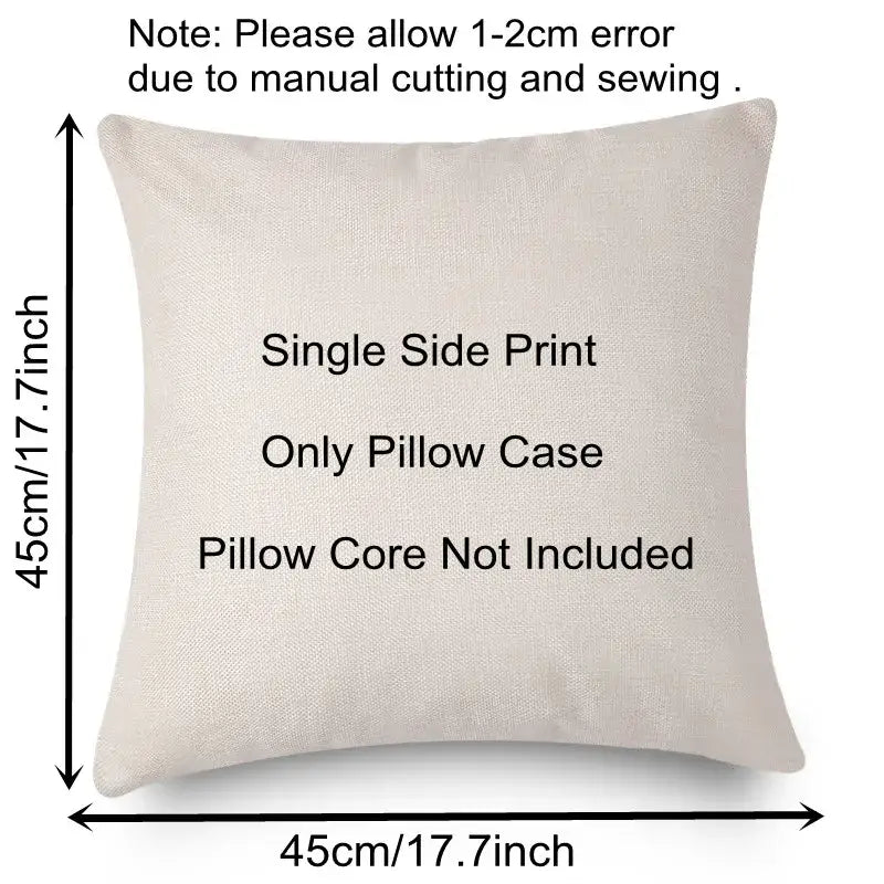 Elk Print Linen Pillowcase