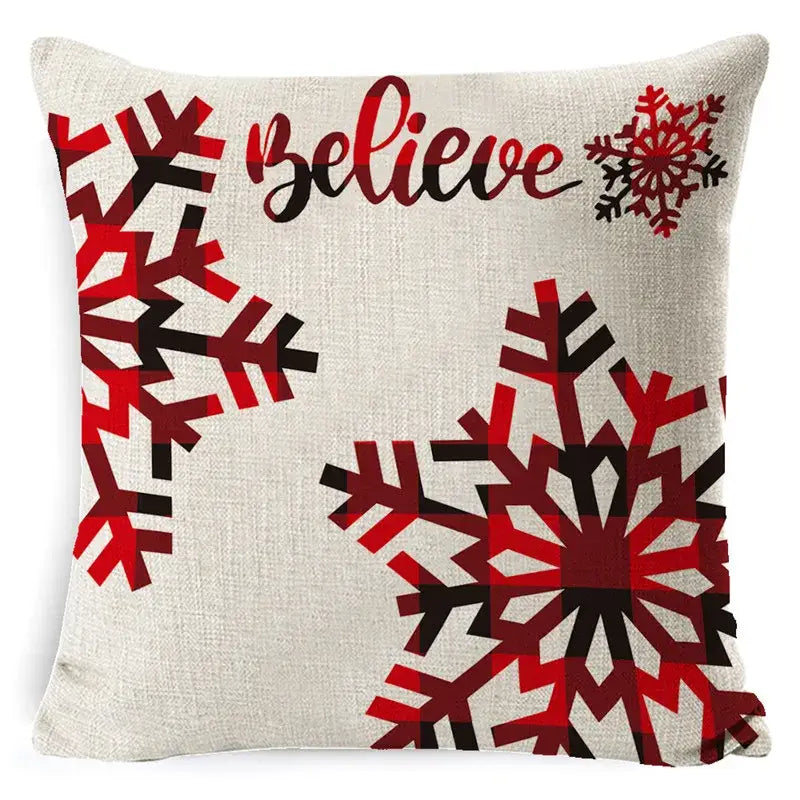 Elk Print Linen Pillowcase