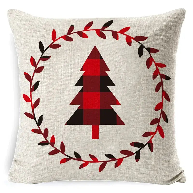 Elk Print Linen Pillowcase