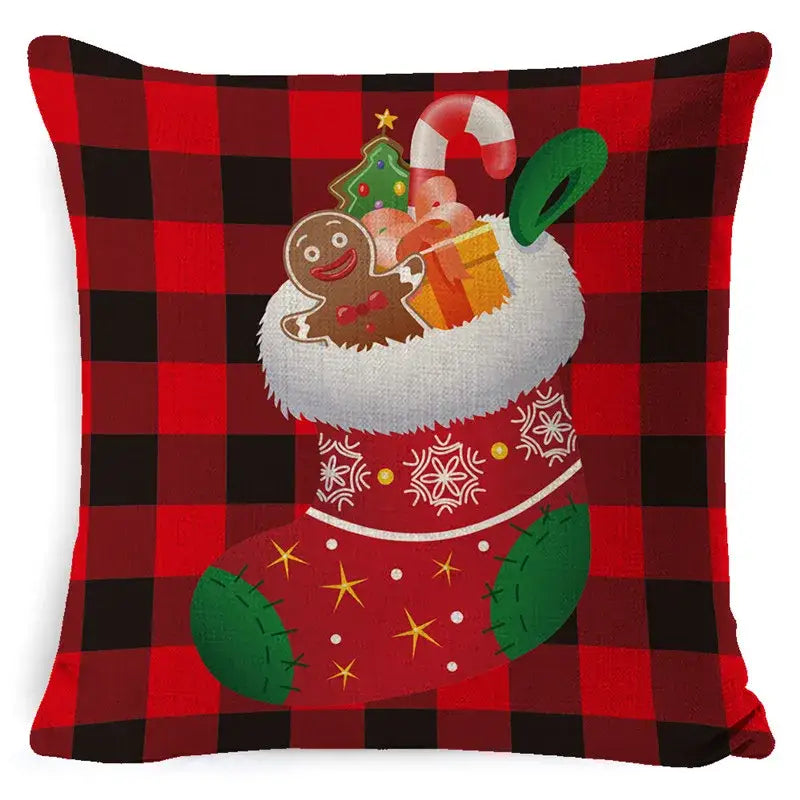 Elk Print Linen Pillowcase