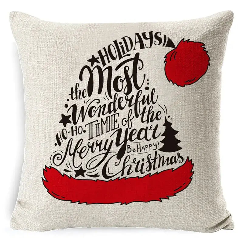 Elk Print Linen Pillowcase