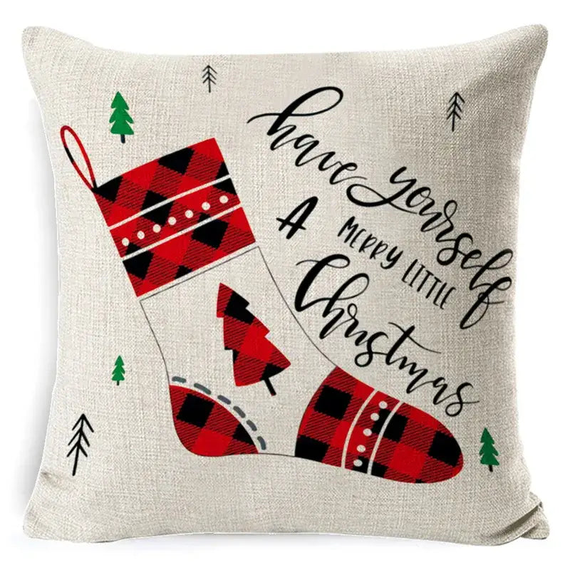 Elk Print Linen Pillowcase