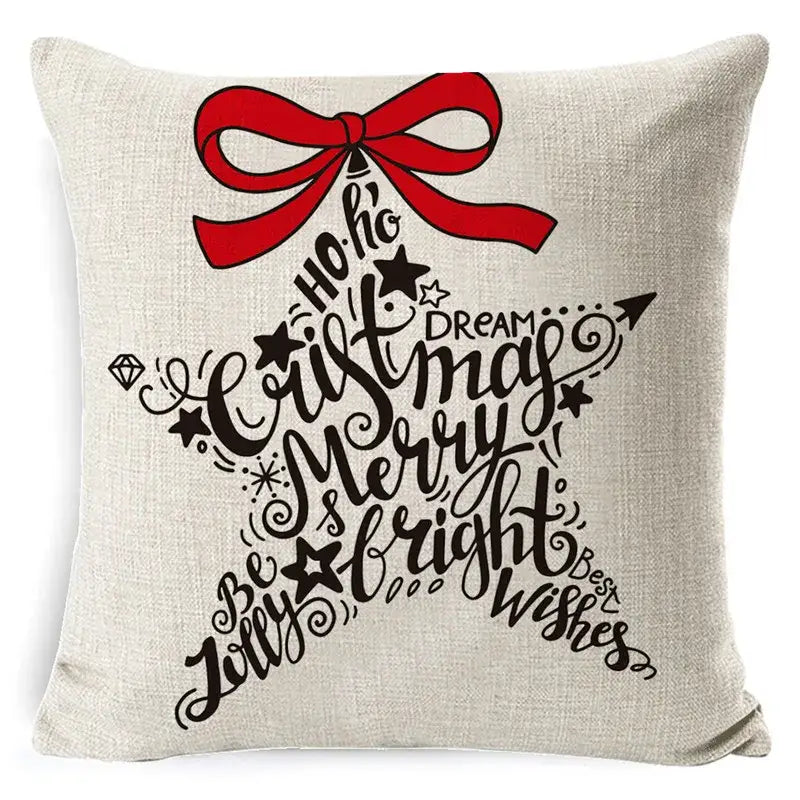 Elk Print Linen Pillowcase