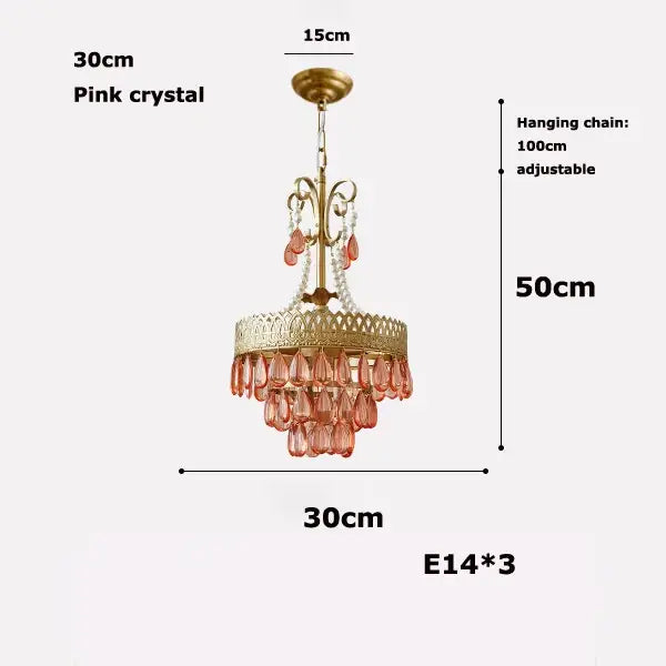 Gold Crystal LED Chandelier Filigree Design