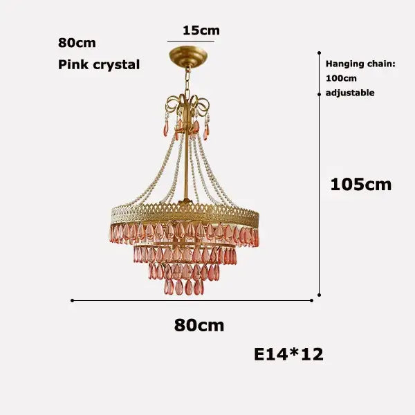 Gold Crystal LED Chandelier Filigree Design