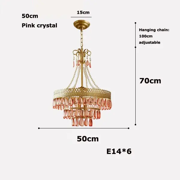 Gold Crystal LED Chandelier Filigree Design