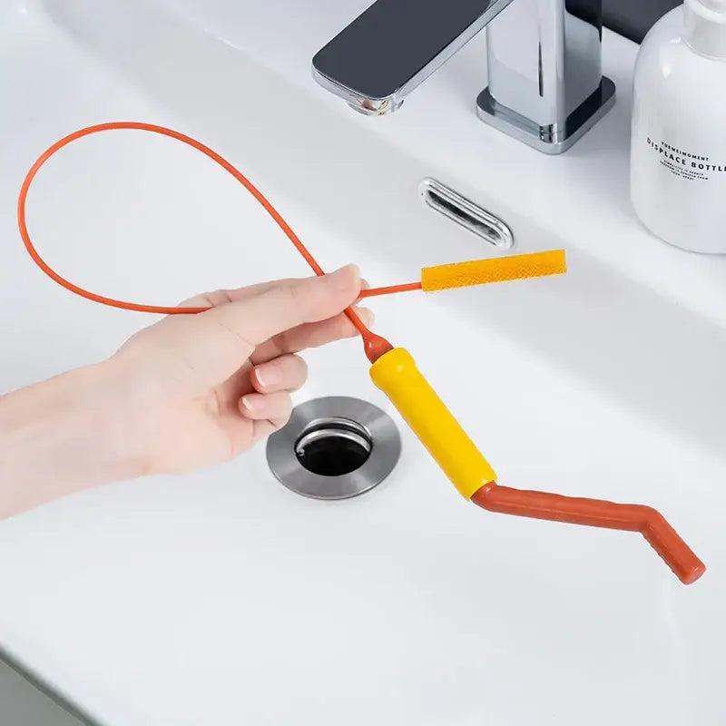 Orange Drain Cleaner Brush