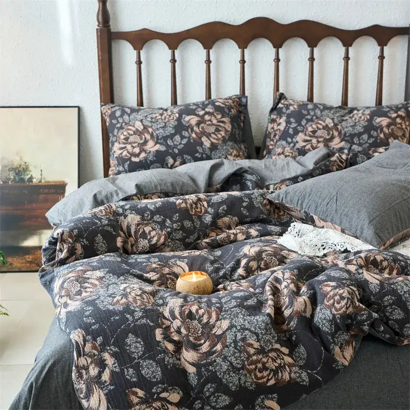 Beige Jacquard Cotton Duvet