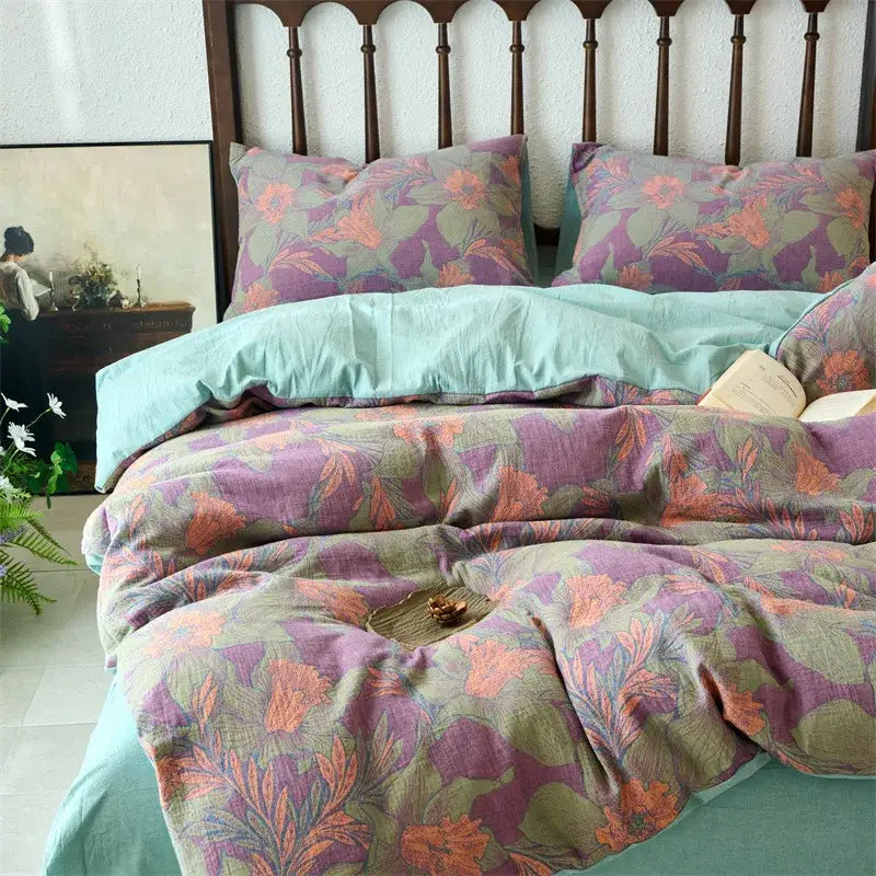 Beige Jacquard Cotton Duvet