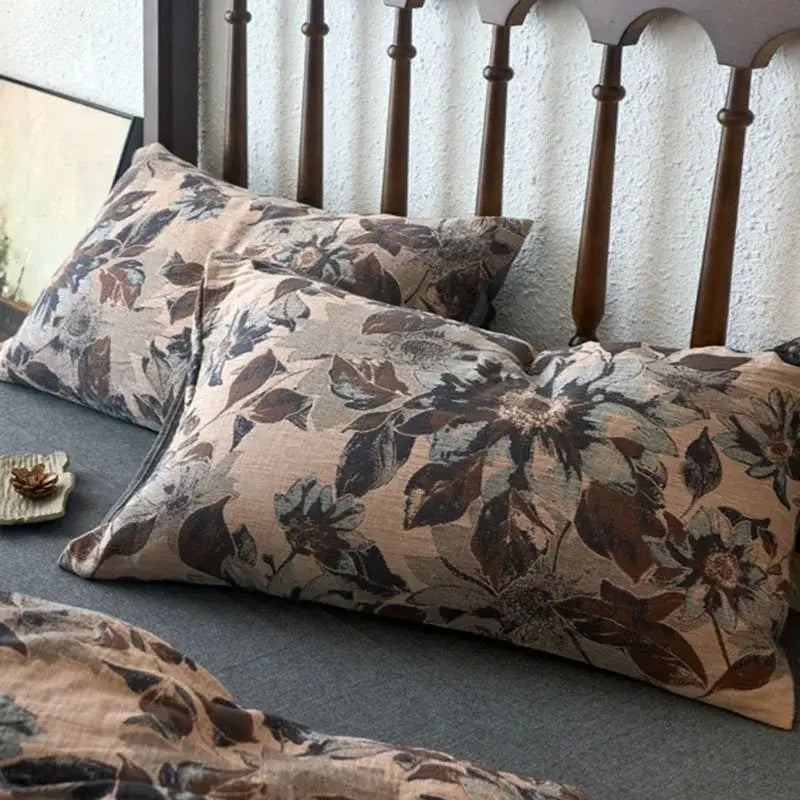 Beige Jacquard Cotton Duvet