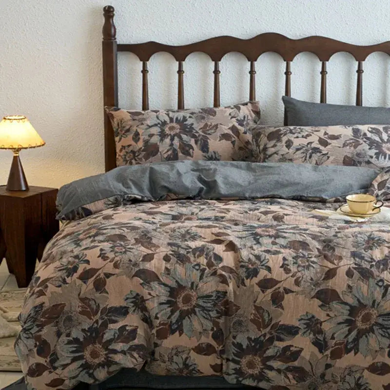 Beige Jacquard Cotton Duvet