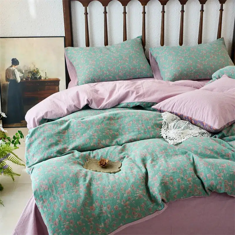 Beige Jacquard Cotton Duvet