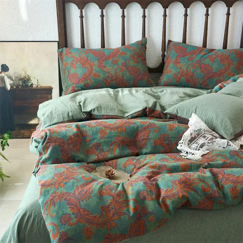 Beige Jacquard Cotton Duvet