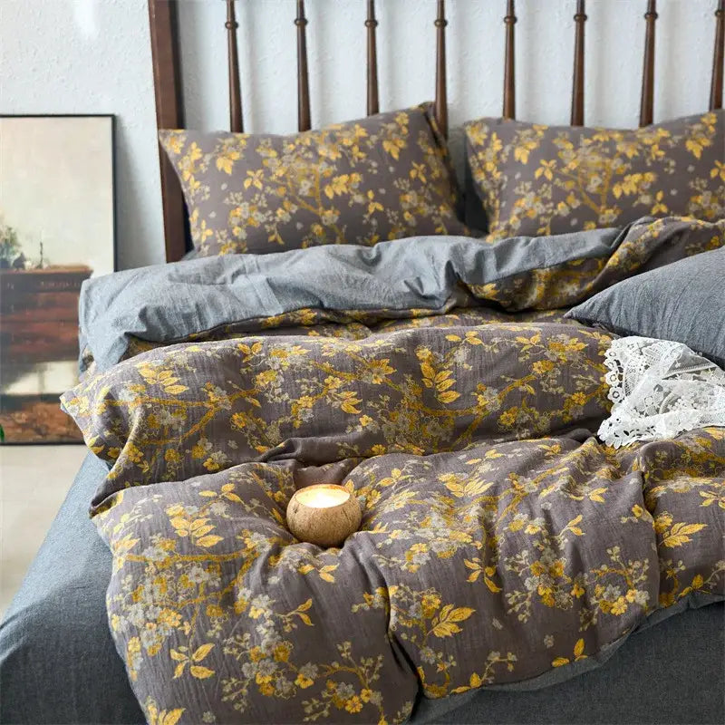 Beige Jacquard Cotton Duvet