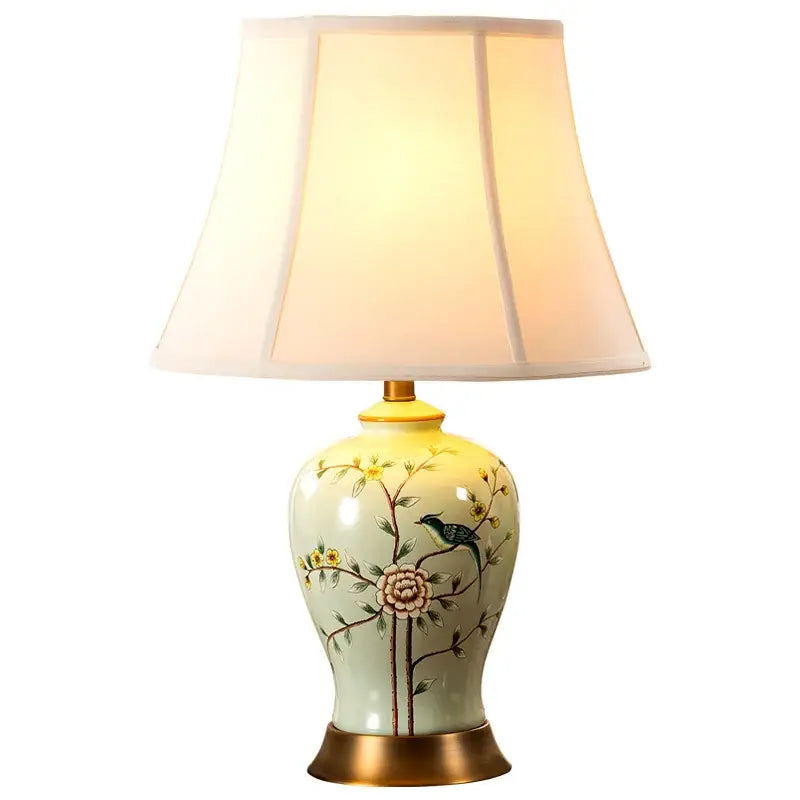 Ceramic Floral Vase Lamp