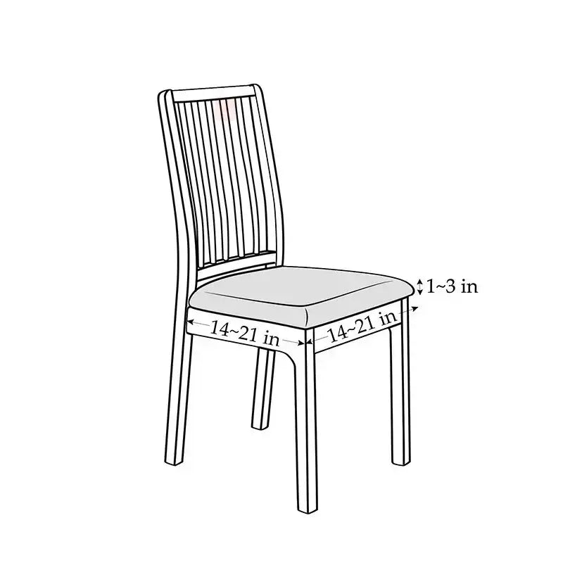 Blue Elastic Chair Cover