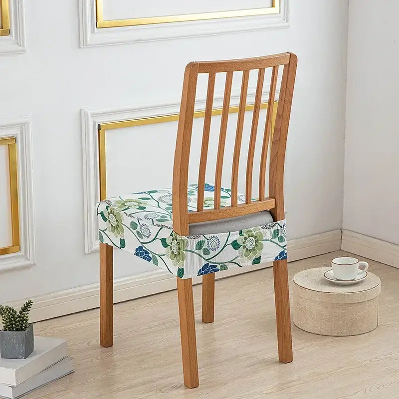 Blue Elastic Chair Cover
