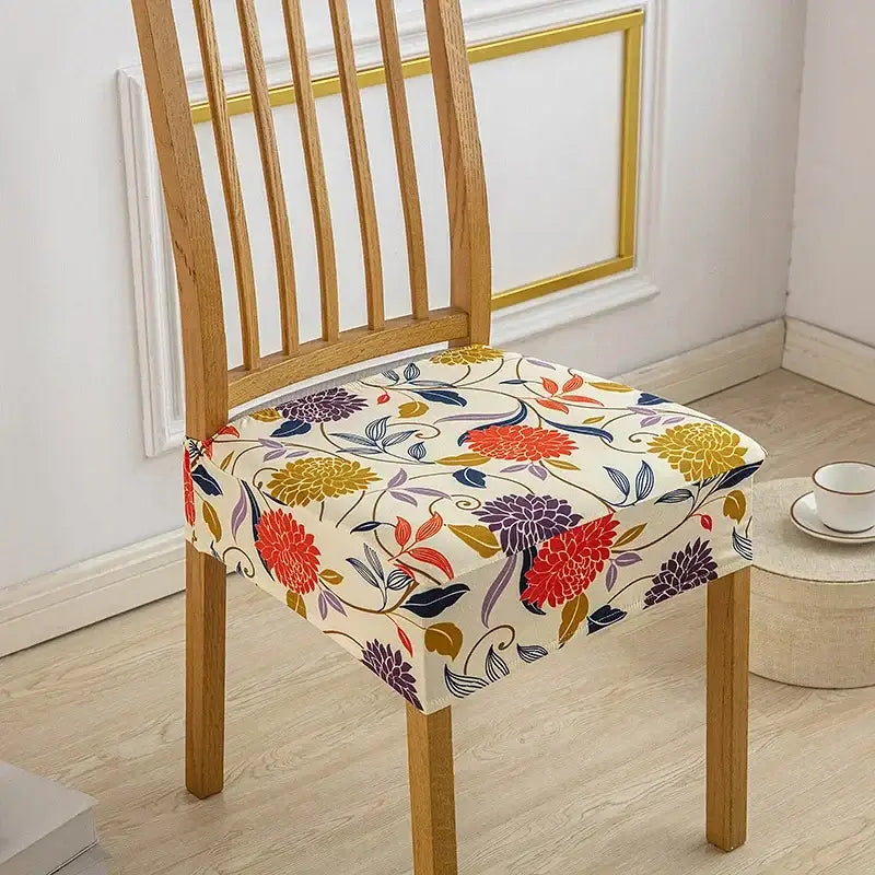 Blue Elastic Chair Cover