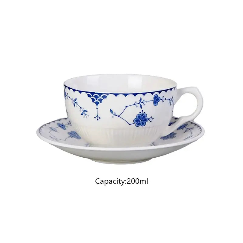 Blue Floral Dinner Plate