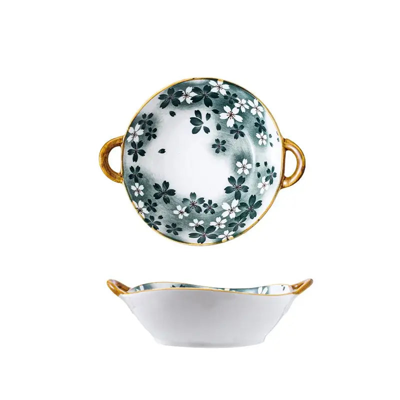 Blue Floral Ramen Bowl