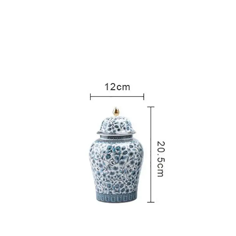 Blue Ceramic Ginger Jar Set