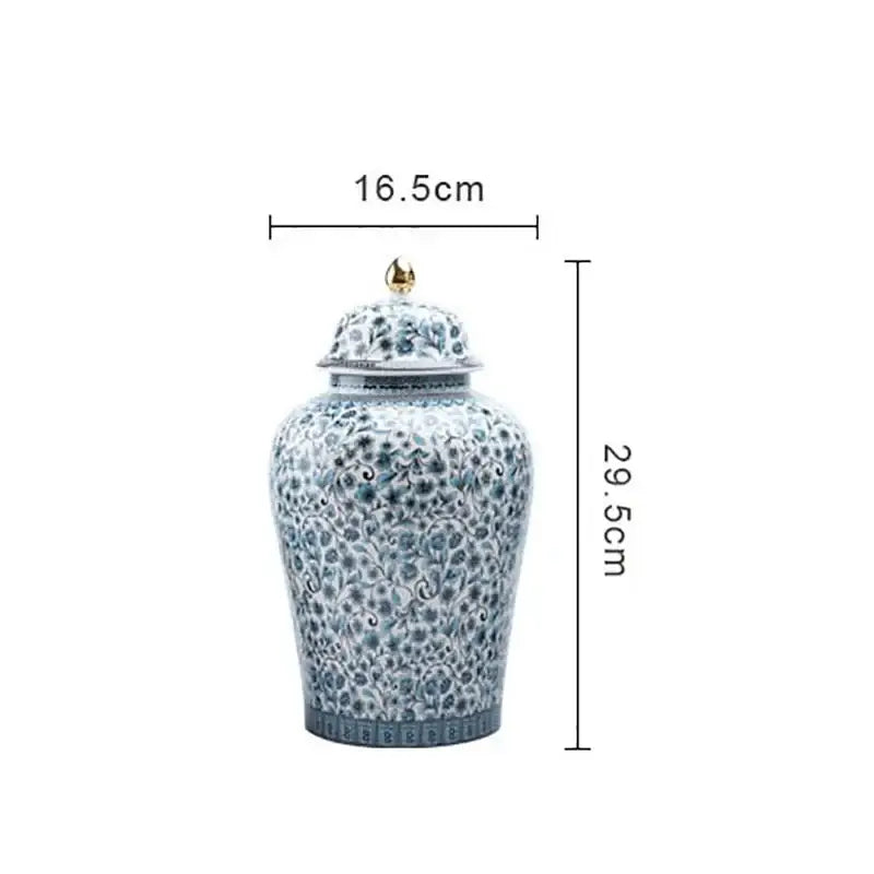 Blue Ceramic Ginger Jar Set