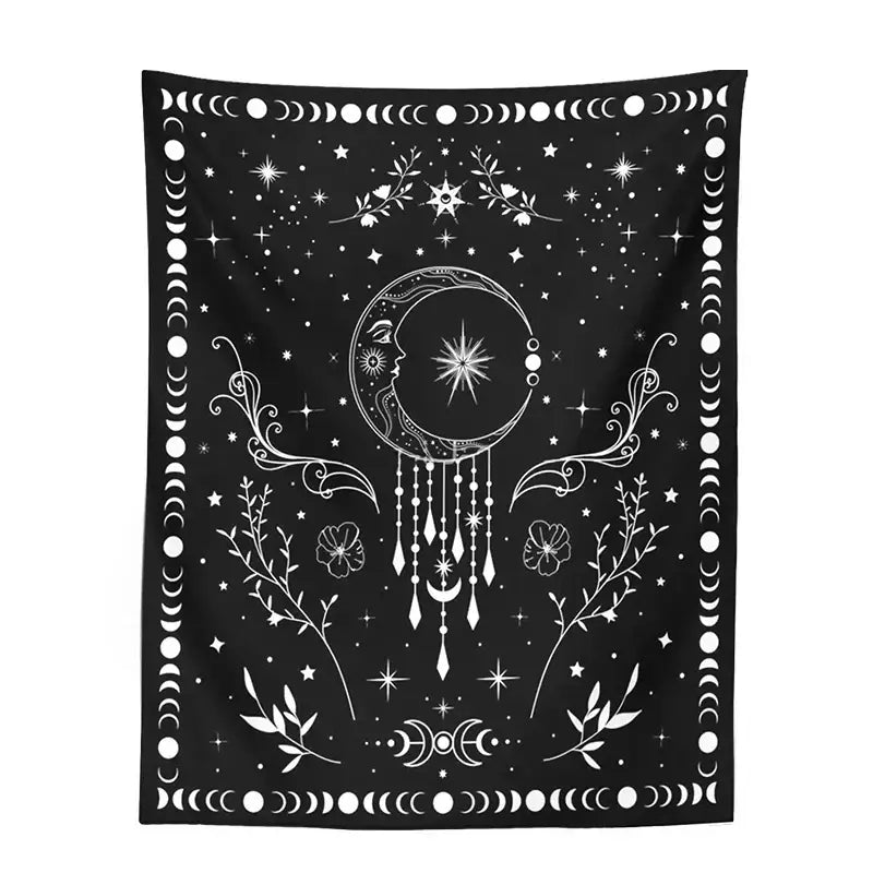 Celestial Moon Phase Tapestry