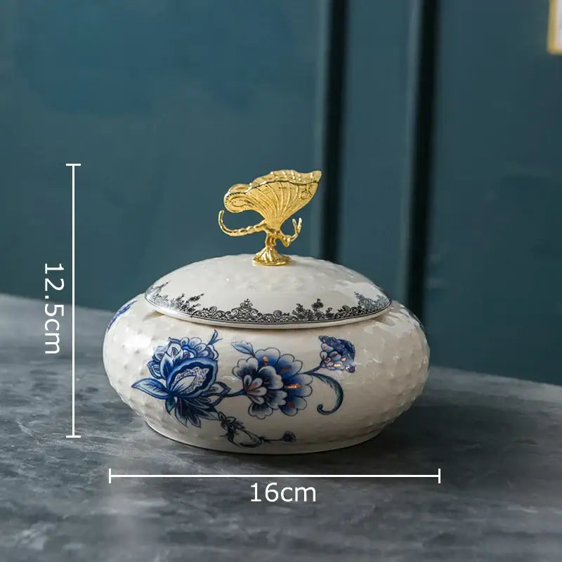 Ceramic Dragonfly Jewelry Box