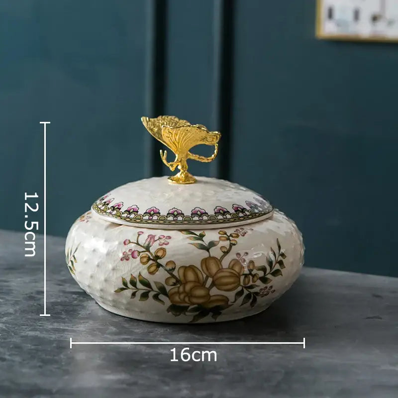 Ceramic Dragonfly Jewelry Box
