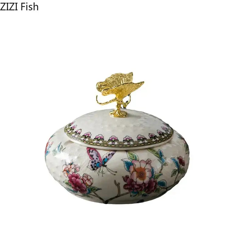 Ceramic Dragonfly Jewelry Box