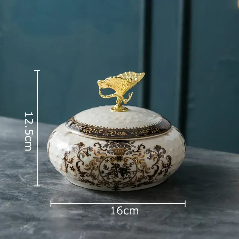 Ceramic Dragonfly Jewelry Box