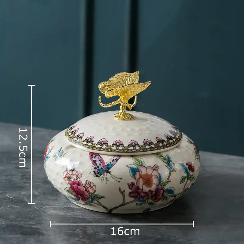 Ceramic Dragonfly Jewelry Box