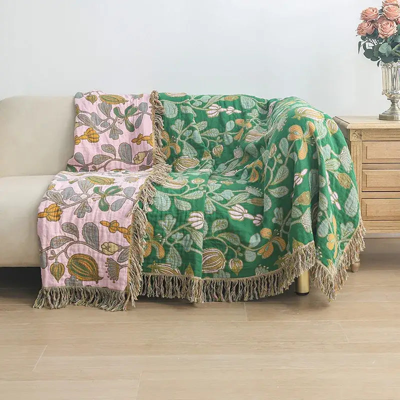 Cotton Bohemian Throw Blanket