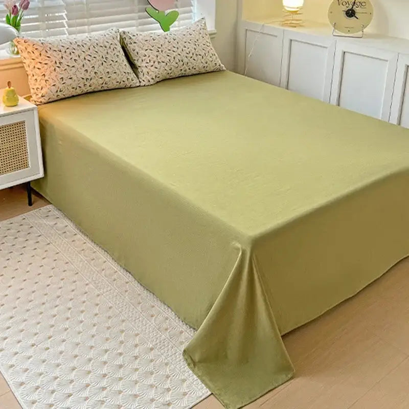 Peach Cream Cotton Quilt Set