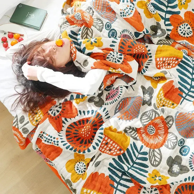 Cream Cotton Summer Blanket
