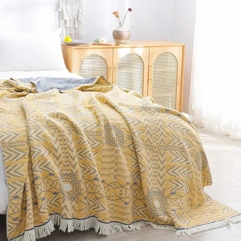 Cream Cotton Summer Blanket