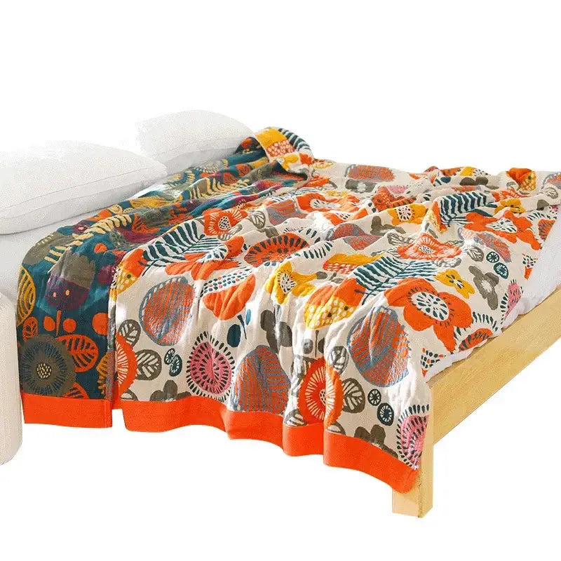 Cream Cotton Summer Blanket