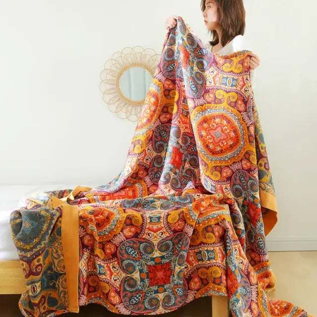 Cream Cotton Summer Blanket
