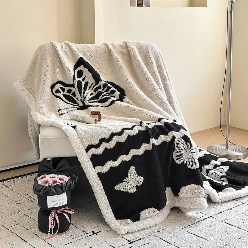 Cream Wool Sofa Blanket