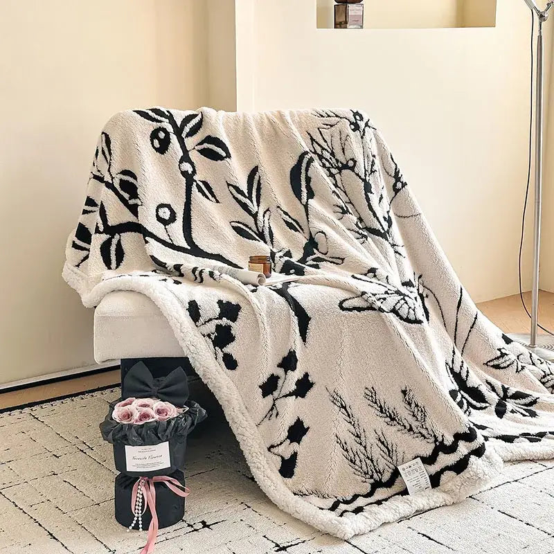 Cream Wool Sofa Blanket