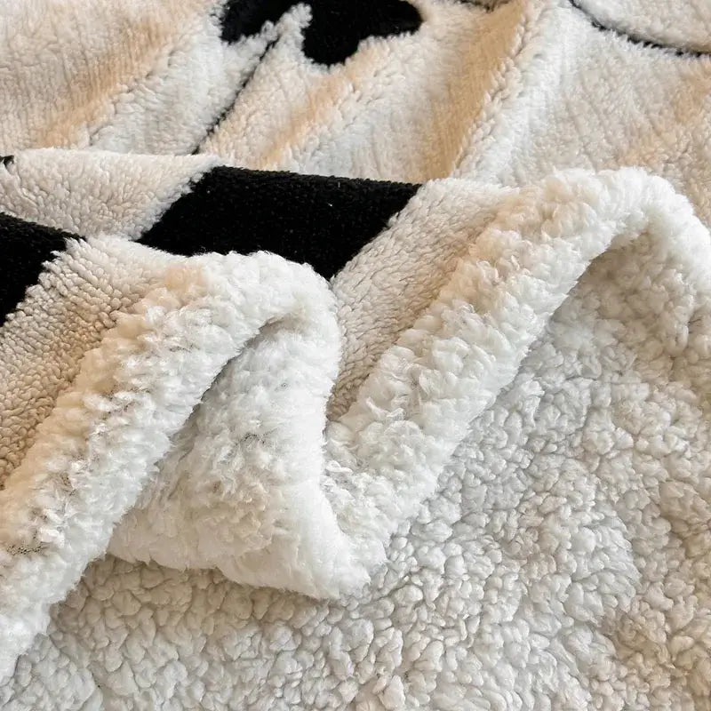 Cream Wool Sofa Blanket
