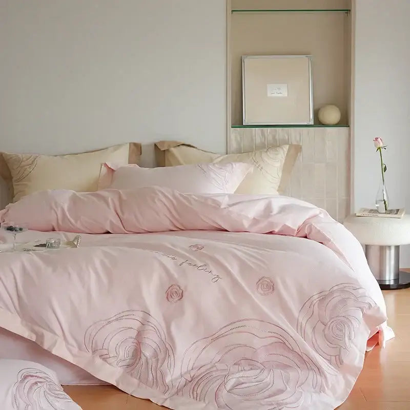 Cream Satin Duvet Set