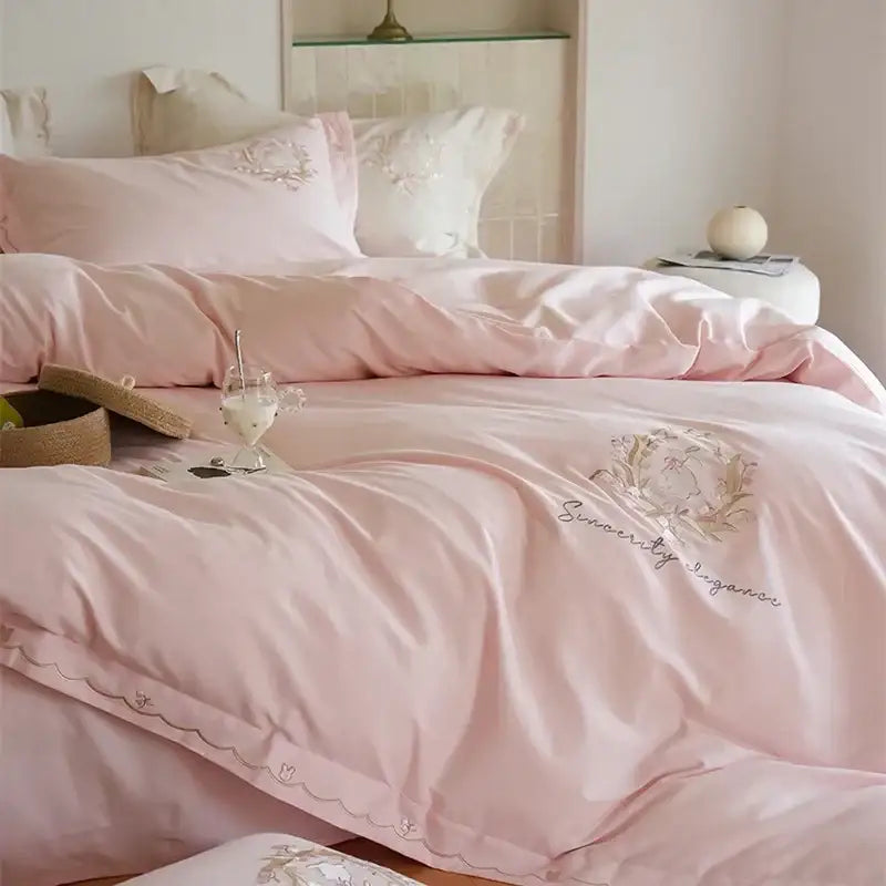 Cream Satin Duvet Set