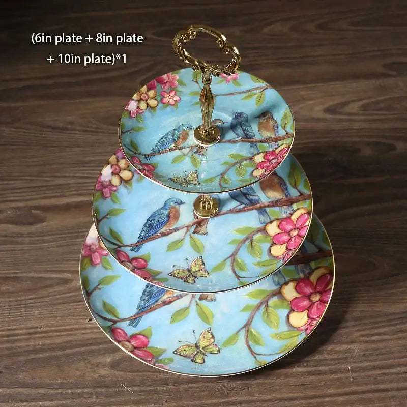Gold Bone China Fruit Plates
