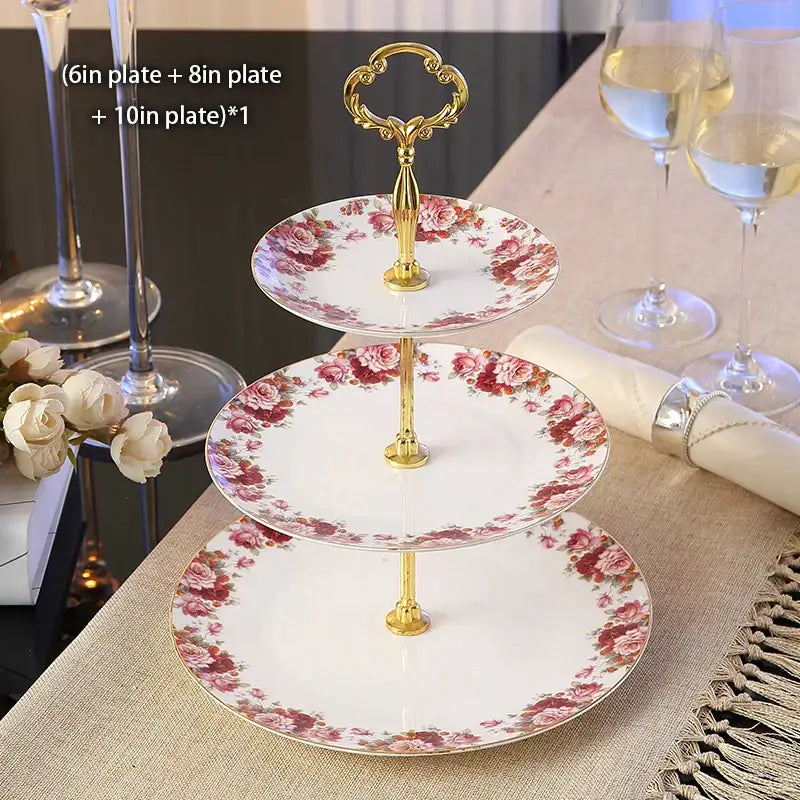 Gold Bone China Fruit Plates