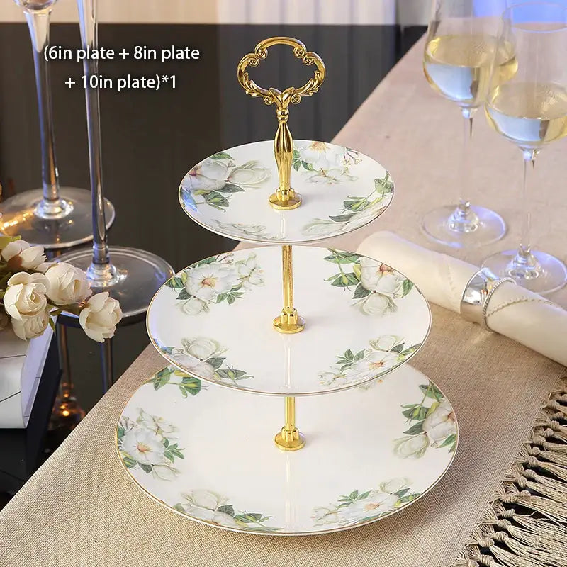 Gold Bone China Fruit Plates
