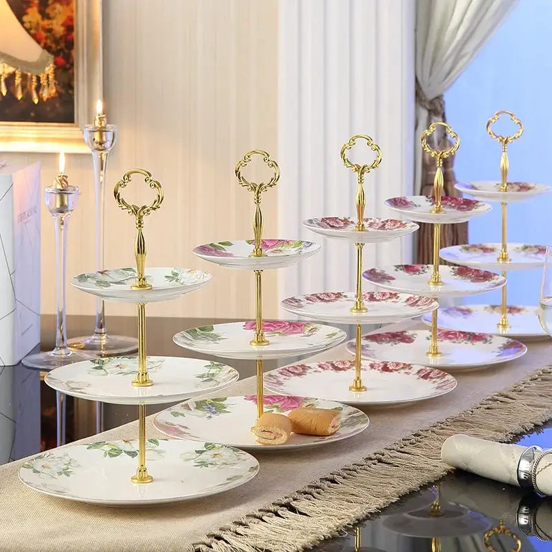 Gold Bone China Fruit Plates