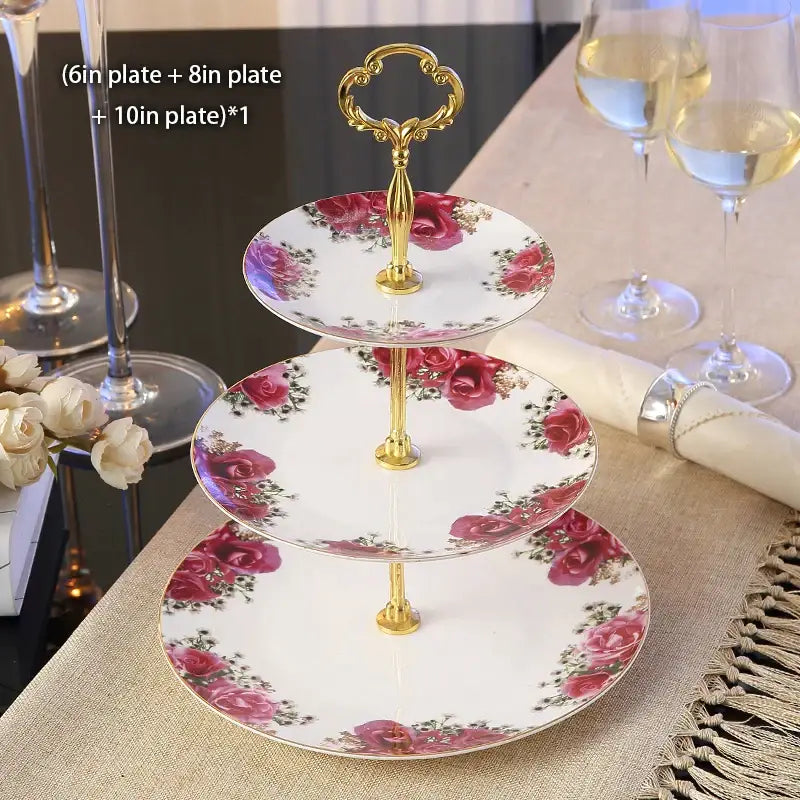 Gold Bone China Fruit Plates