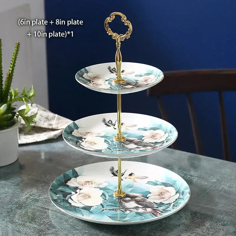 Gold Bone China Fruit Plates